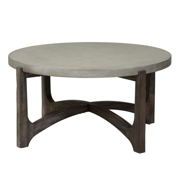 Starlight Canyon Home Brown Round Cocktail Table &ndash; Stylish Living Room Center Table for Living Room