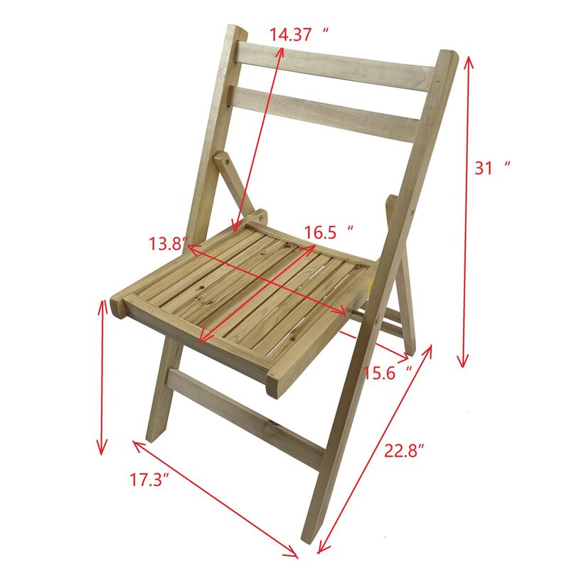 Streamdale Folding Wooden Event Chair, Set of 4 image number 9