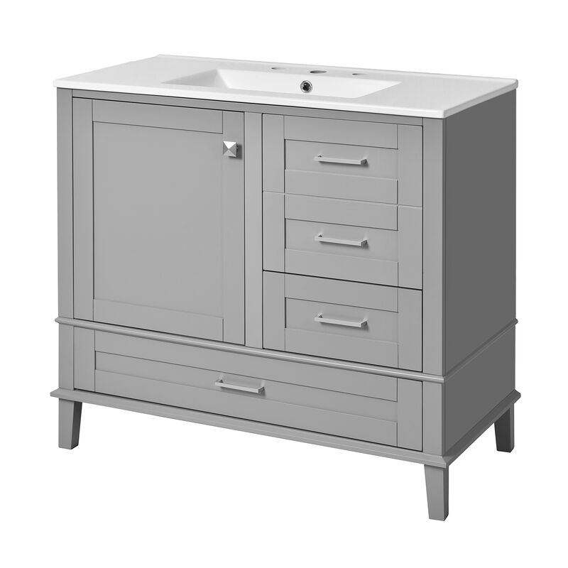 Merax  Bathroom Vanity with Ceramic Basin