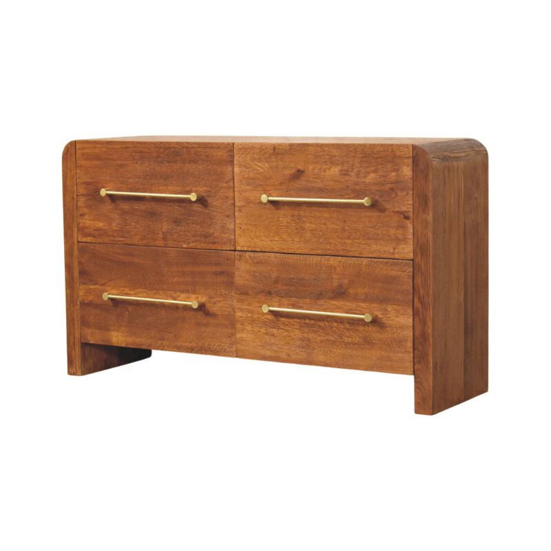 Artisan FurnitureSolid Wood Oakline Four Drawer Chest,Brown,4-Drawers