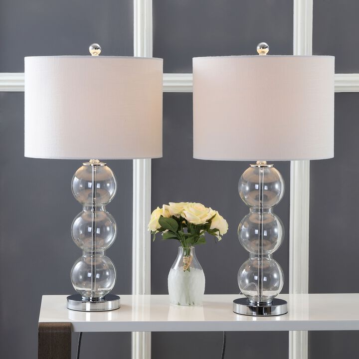 Bella Glass Triple Sphere LED Table Lamp (Set of 2)
