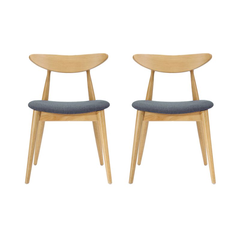 Hoso Dining Chair Set of 2, Curved, Padded image number 0