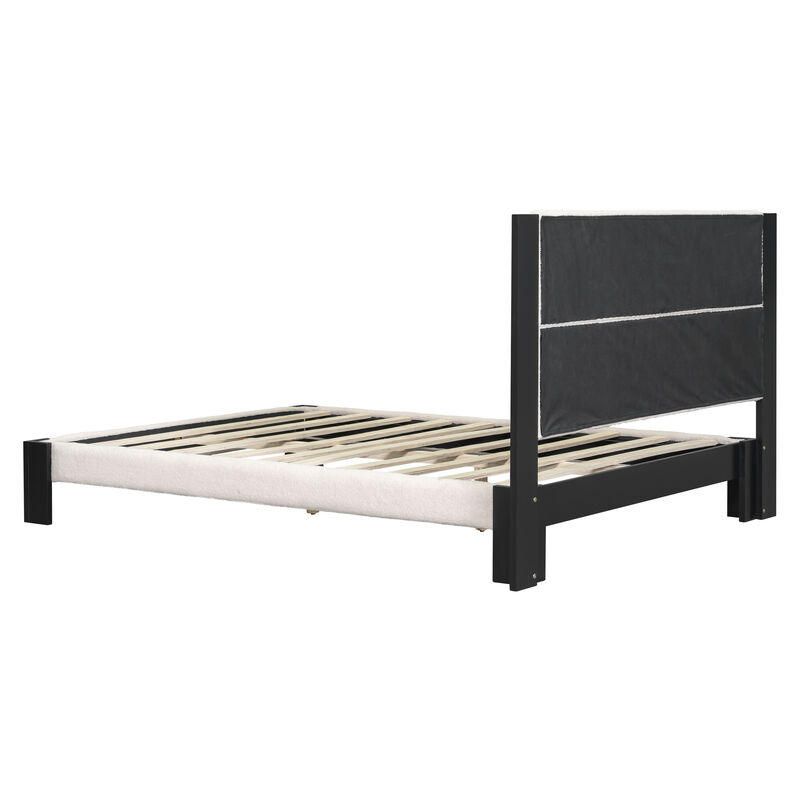 Christopher Knight Home Caius Contemporary Square-Stitched Boucle Upholstered Bed