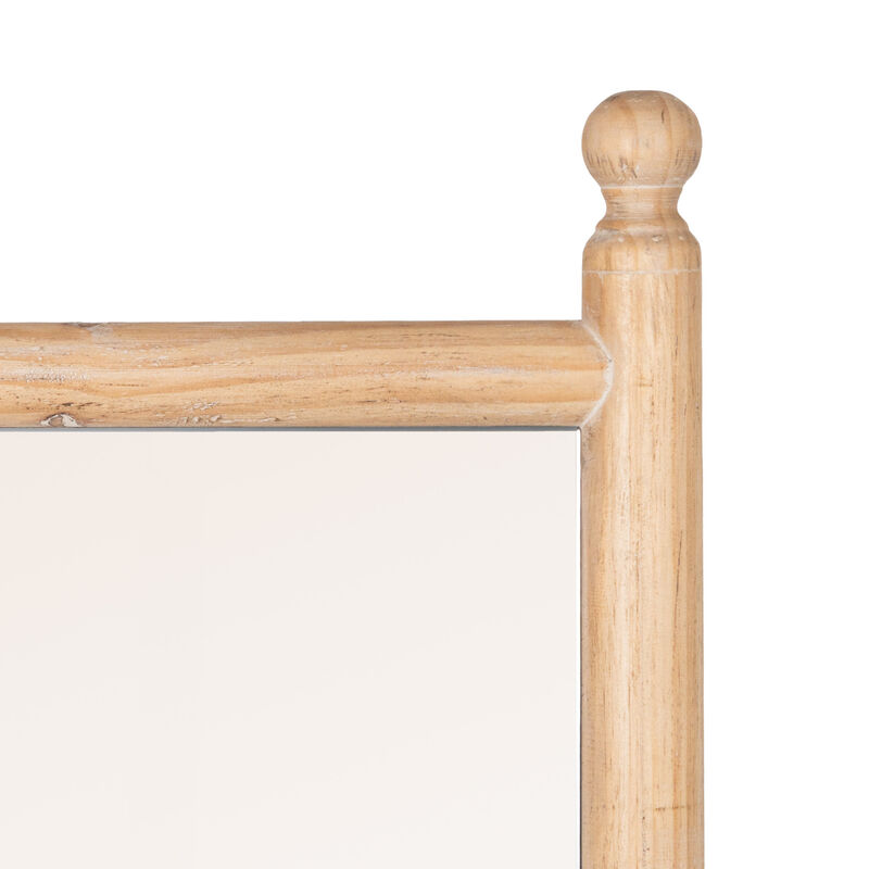Rectangular Wall Mirror with Wood Dowel Frame, Natural image number 5