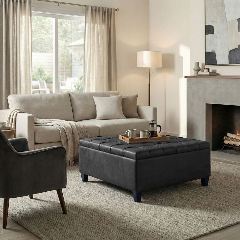 Harrison Transitional Square Coffee Table image number 9
