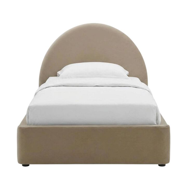 Performance Velvet Platform Bed, Alabaster