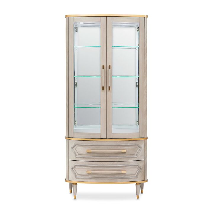 Michael Amini St. Charles Display Cabinet - Dove Gray