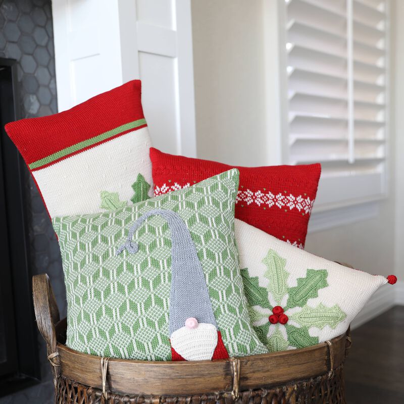 Gnome Christmas Pillow, 12", Holiday Decorations image number 1