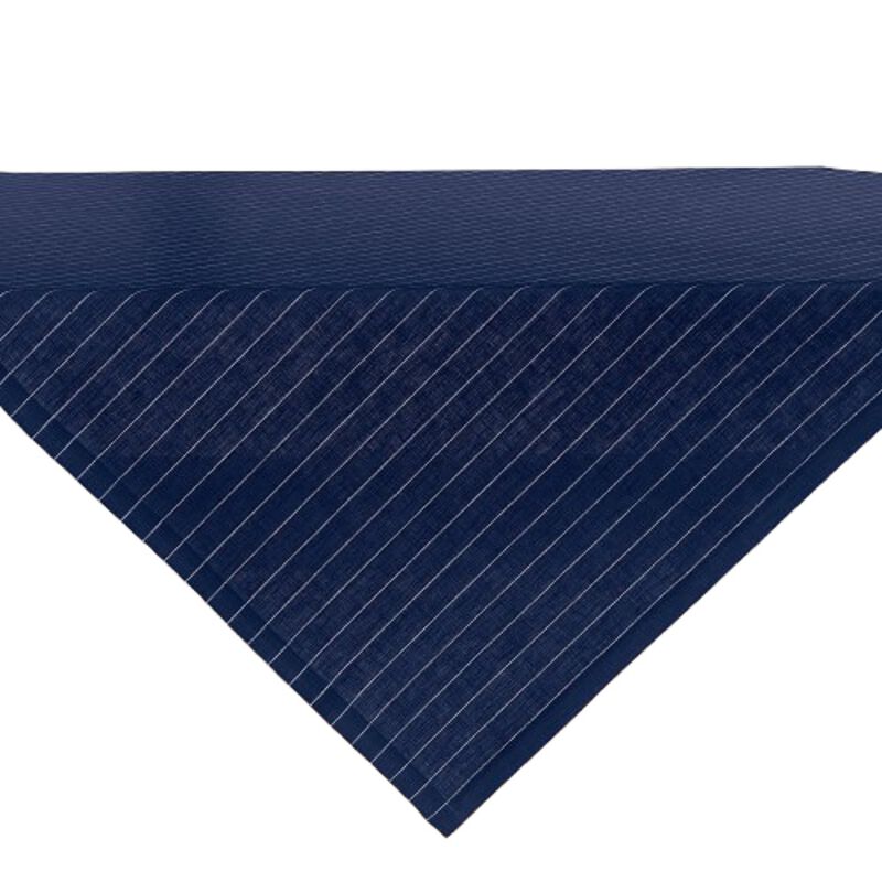 Solino Home Pinstripe 100% Linen Table Throw &ndash; Handcrafted, Machine Washable, Perfect for Holiday and Everyday Dining