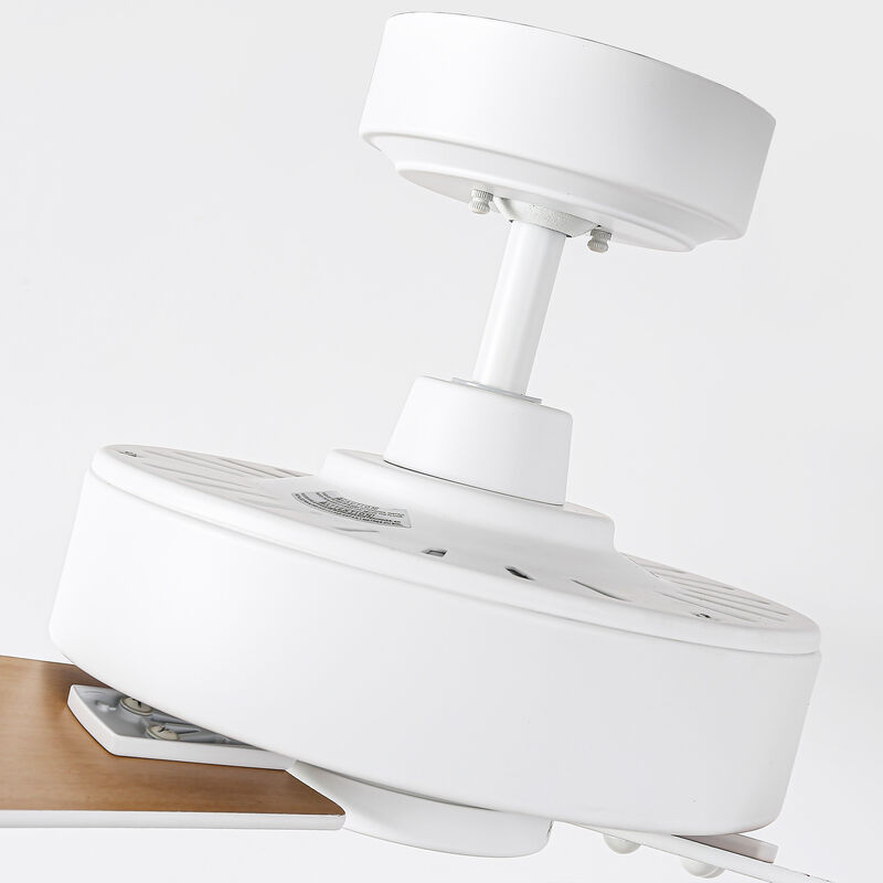 52 in. Satin White Reversible 3-Blade Ceiling Fan with Wall Control without Light