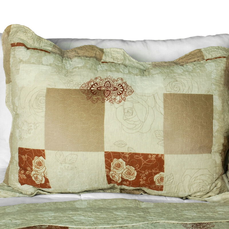 Vermicelli Quilted Cotton Printed Quilt Set Queen Size Only You Design Set image number 3