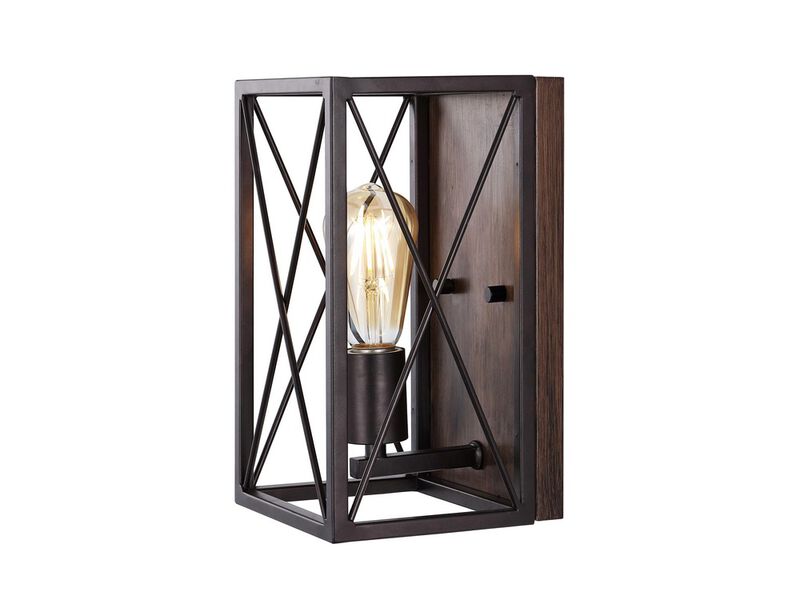 Norris 1-Light Farmhouse Rustic Iron LED Sconce