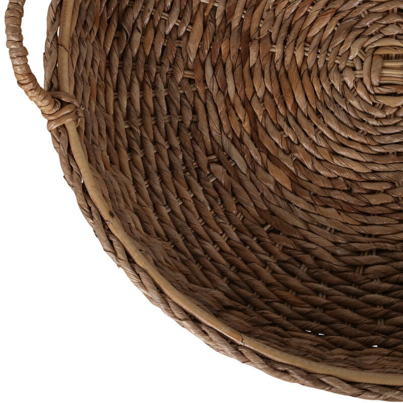 S/3 20/27/35" Rattan Woven Round Trays, Natural image number 4