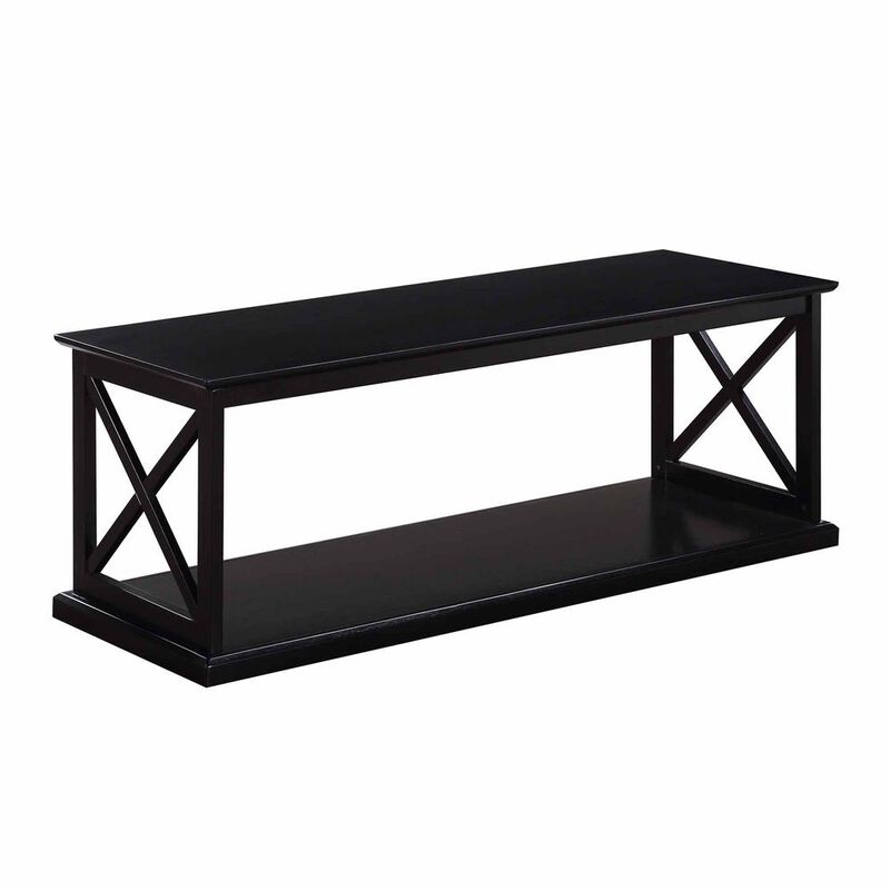 Convenience Concepts Coventry Coffee Table with Shelf Black