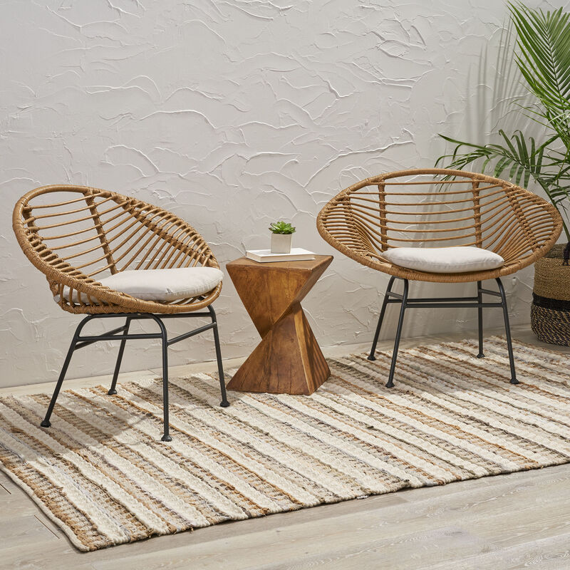 Merax Outdoor Basket Chair Set of 2