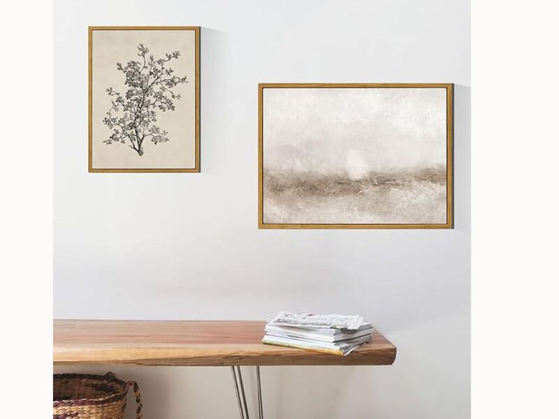 Framed Vintage Botanical Wall Art &ndash; Minimalist Nature Prints for Living Room, Kitchen & Office D&eacute;cor, 16&times;24