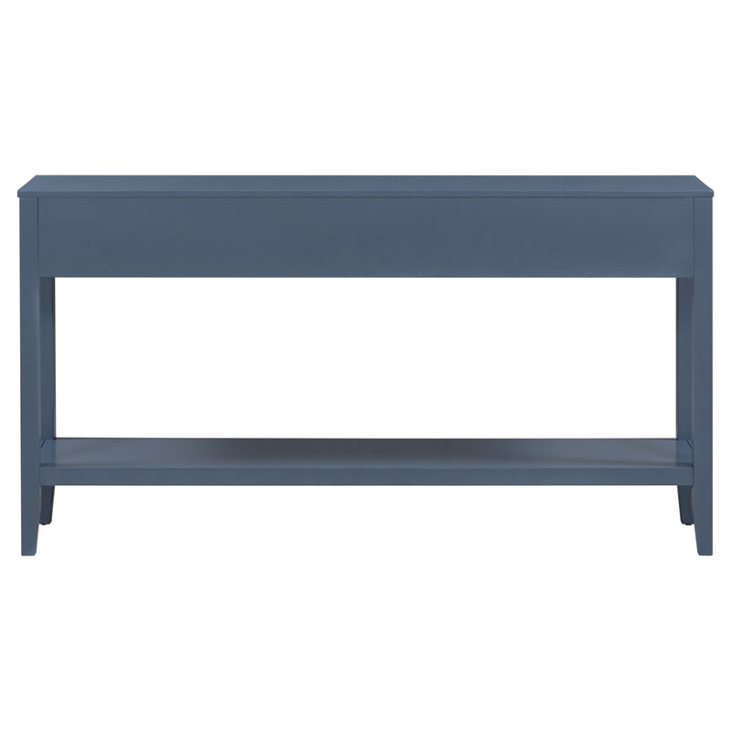 Contemporary 3-Drawer Console Table with 1 Shelf, Entrance Table for Entryway, Hallway, Living Room, Foyer, Corridor image number 4