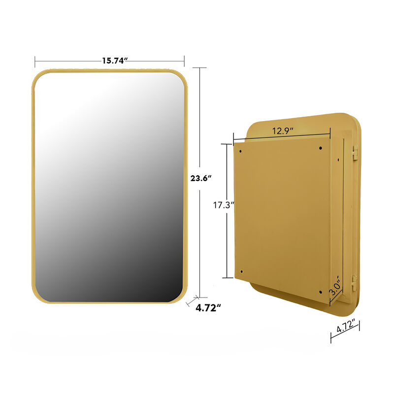 ELEMENT ACE Recessed Medicine Cabinet with Adjustable Shelves and Mirror image number 2