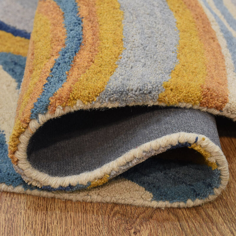 RUGSOTIC CARPETS HAND TUFTED WOOL ECO-FRIENDLY AREA RUGS  - Abstract Modern Design, High Pile Thick Handmade Area Rugs for Living Room, Bed Room (K00S17) image number 6