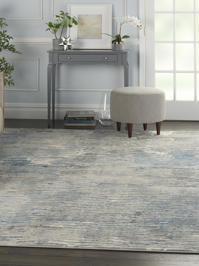 Solace SLA01 Ivory/Gray/Blue 8' x 10' Rug
