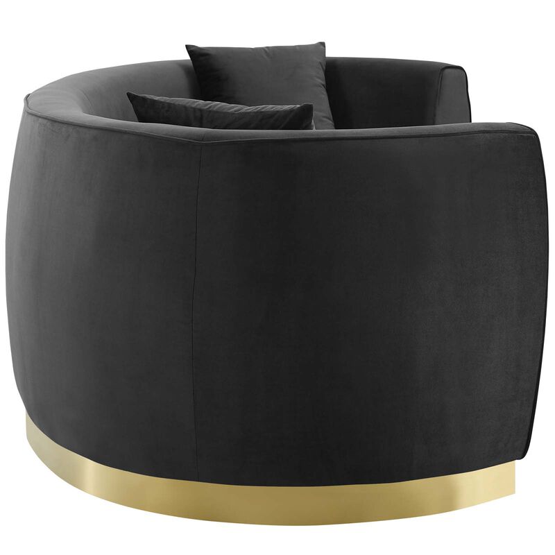 Resolute Curved Performance Velvet Sofa image number 3