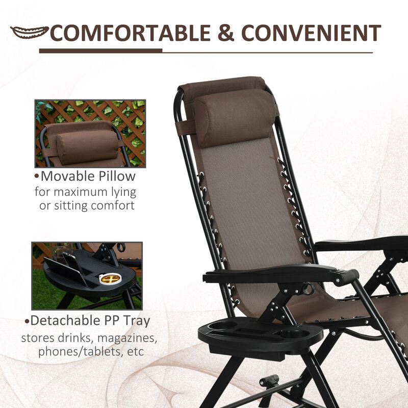 Hivvago Foldable Zero Gravity Rocking Lounge Chair image number 4
