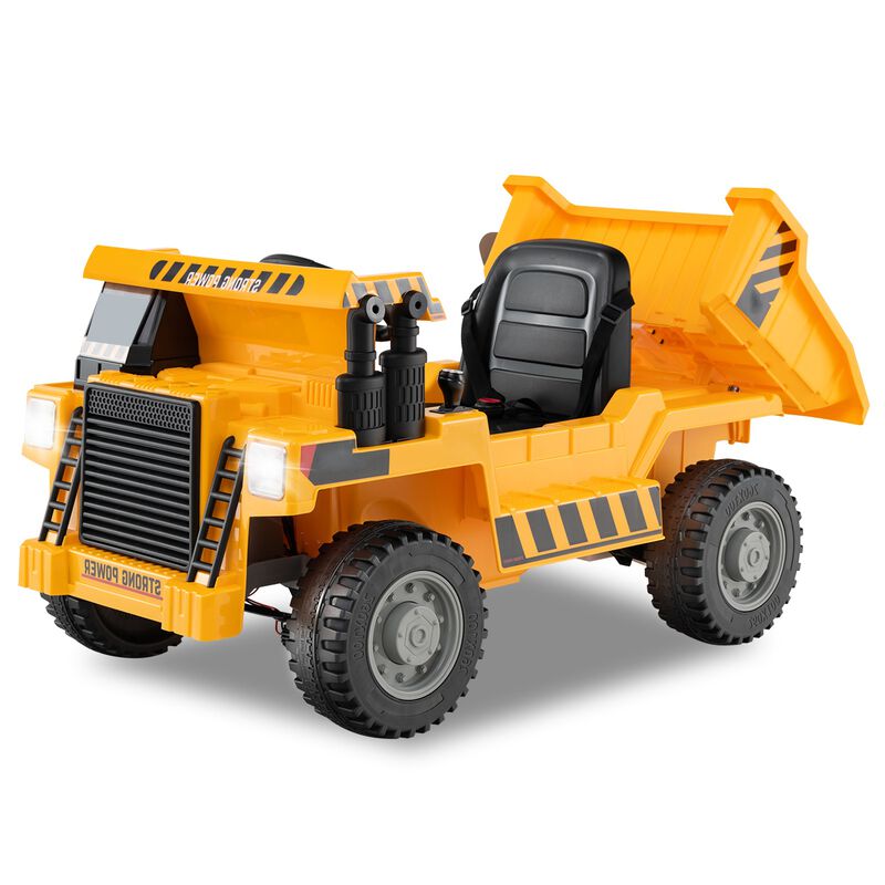 Electric Kids Ride On Dump Truck with 12V Battery and Working Dump Bed image number 0