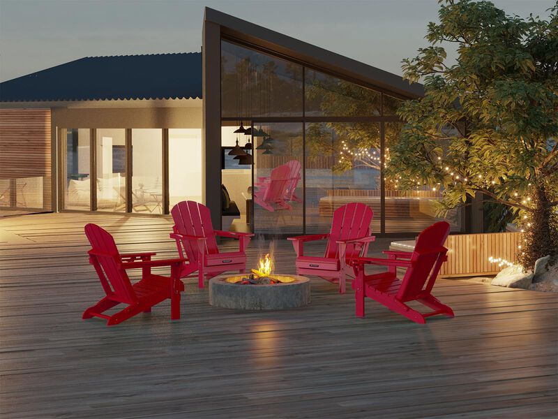 MUCHENGHY Folding Adirondack Chairs, Patio Chairs, Lawn Chairs, Outdoor Chairs, Adirondack Chair Plastic, Fire Pit Chairs, Weath