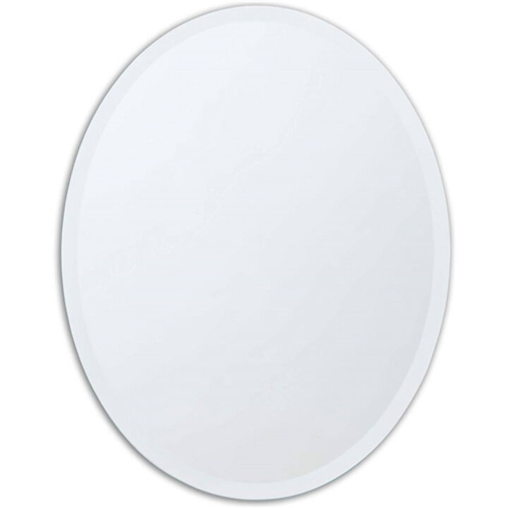 Oval Frameless Beveled Bathroom Bedroom Living Room Vanity Wall Mirror