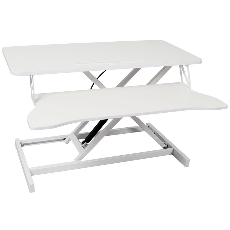 GOODSILO Ergonomic Adjustable Height Standing Desk Converter with Keyboard Tray for Home Office Workstations and Computer Monitors image number 1