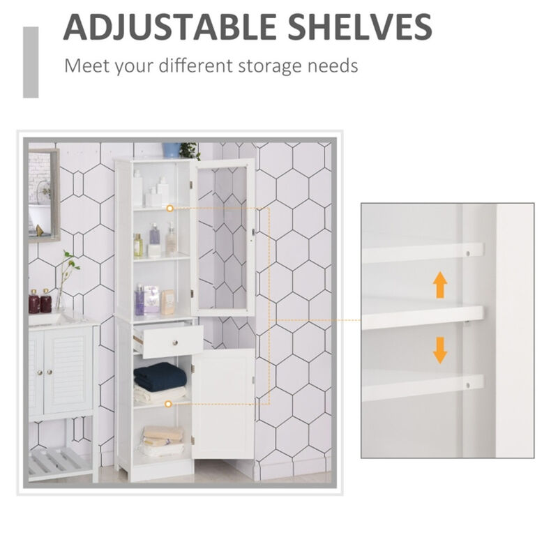 Bathroom Storage Cabinet with Doors & Shelves for Organized Bathroom Essentials