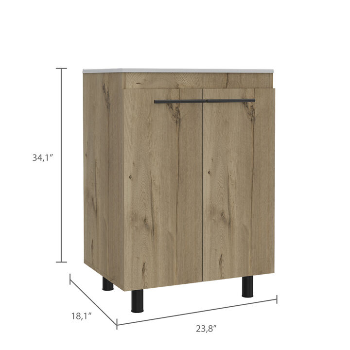 Sienna 2-Door Rectangle Freestanding Vanity Cabinet Light Oak