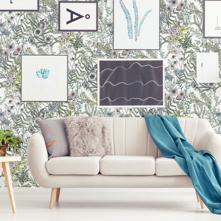 Full Bloom Off White Floral Wallpaper