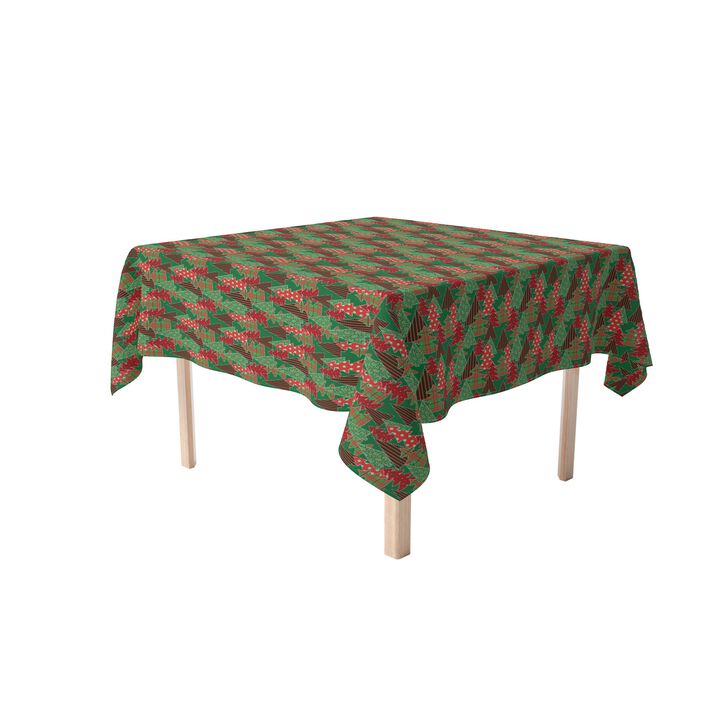 Fabric Textile Products, Inc. Square Tablecloth, 100% Cotton, Christmas tree Patchwork
