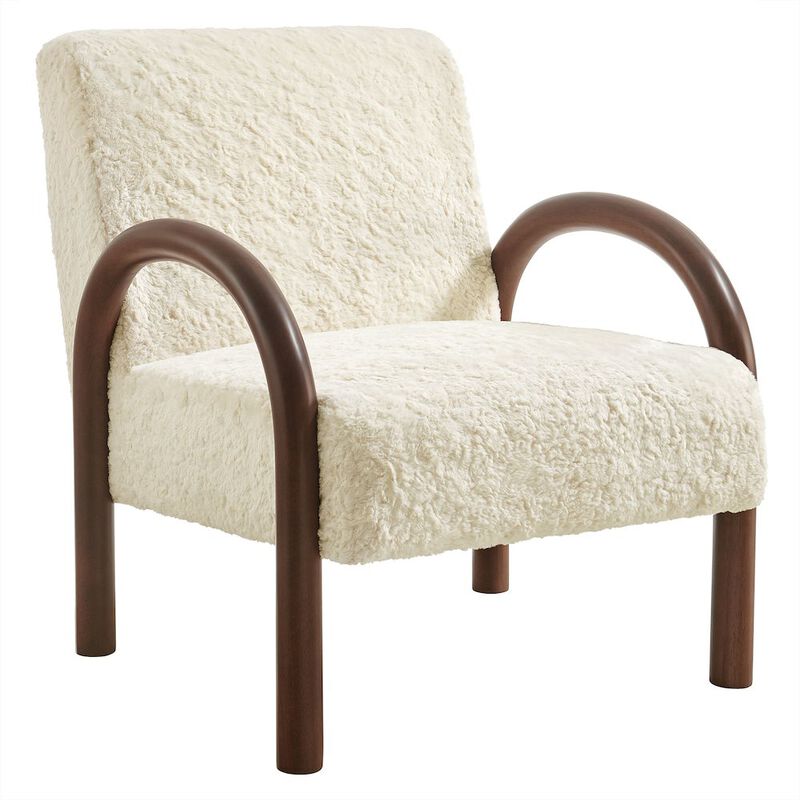 Lunet Faux Shearling Accent Armchair image number 0