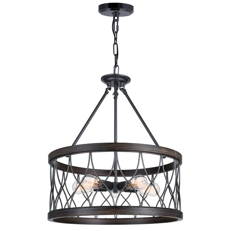 Amazon 5 Light Drum Shade Chandelier With Gun Metal Finish