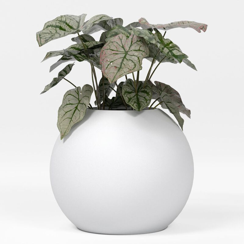 Greenline Fiberglass Nala Globe Planter - Indoor/Outdoor Large Fiberglass Lightweight Planter.