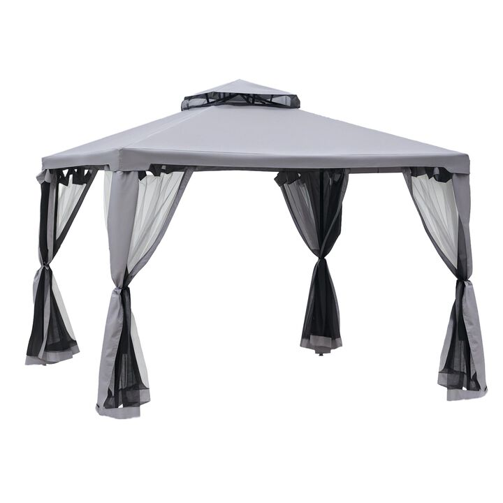 Hivvago 9.6x9.6 Outdoor Gazebo Canopy with Steel Frame