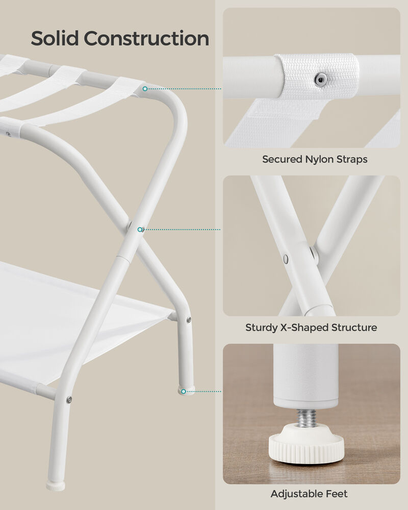 Luggage Rack with Storage Shelf - Practical and Stylish Travel and Storage Solution