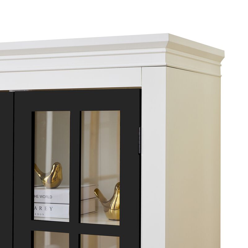 Hugzi Grid Glass Tall Curio Cabinet image number 3