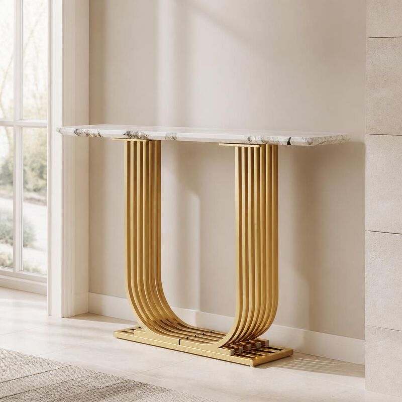 Narrow 43.3" Console Accent Table for Living Room image number 2