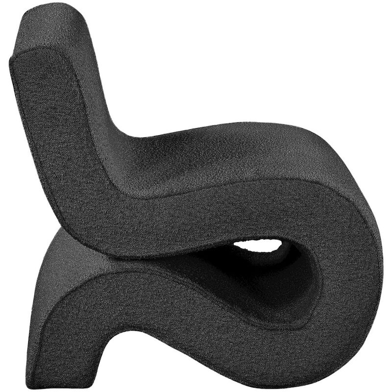 Meridian Furniture Desiree Black Boucle Fabric Accent Chair