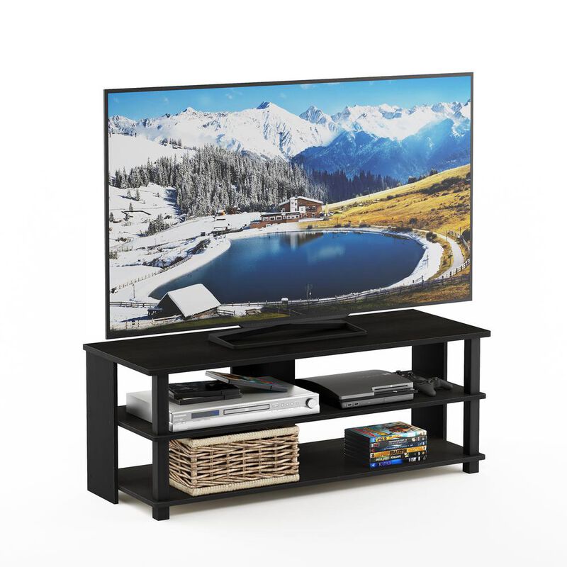 Sully 3-Tier TV Stand for TV up to 50, Espresso/Black, 17077EX/BK