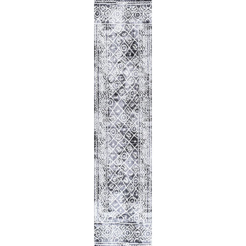 Iften Moroccan Geometric Distressed Area Rug