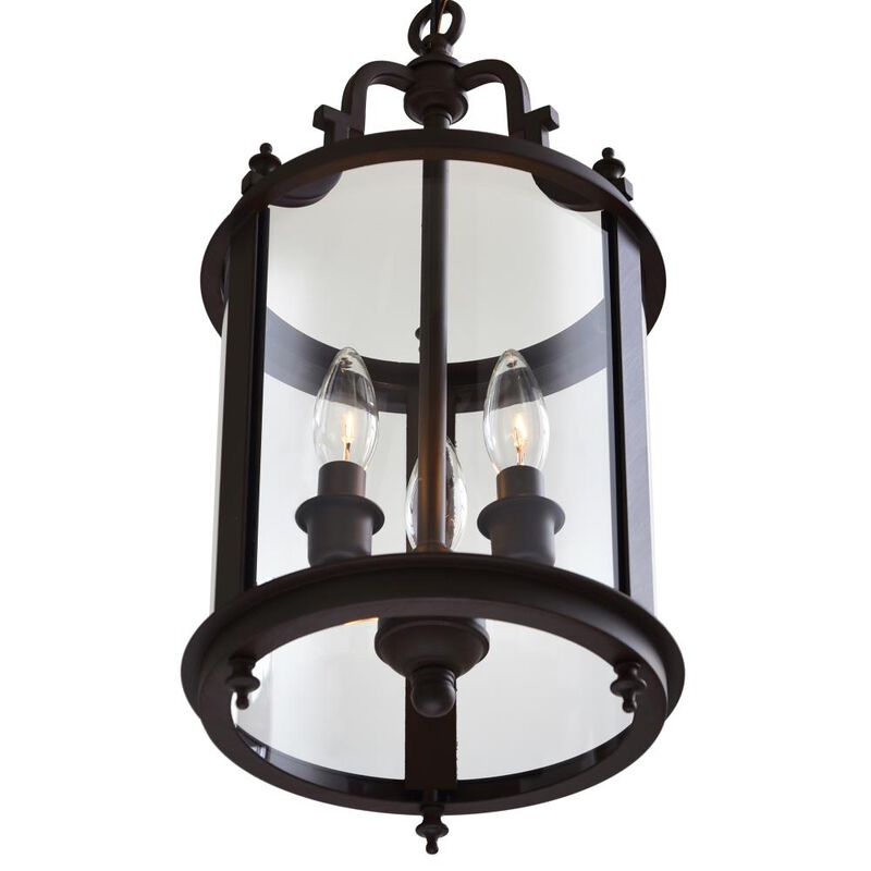 Desire 3 Light Drum Shade Mini Pendant With Oil Rubbed Bronze Finish