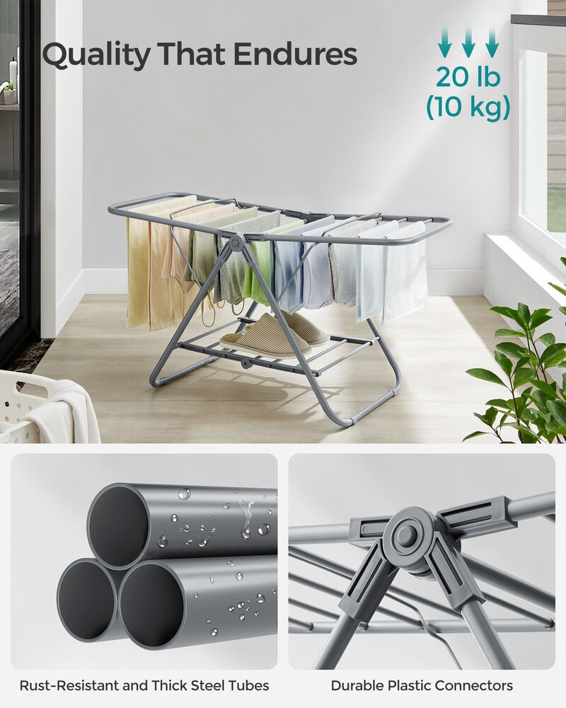 Small Foldable 2-Level Clothes Drying Rack