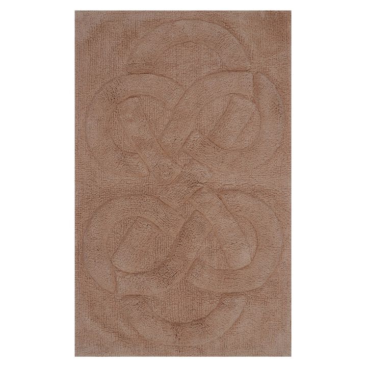 Knightsbridge Tuft Twisted 220 GSF Non Skid Back Bath Rug 20 x 30 - Natural