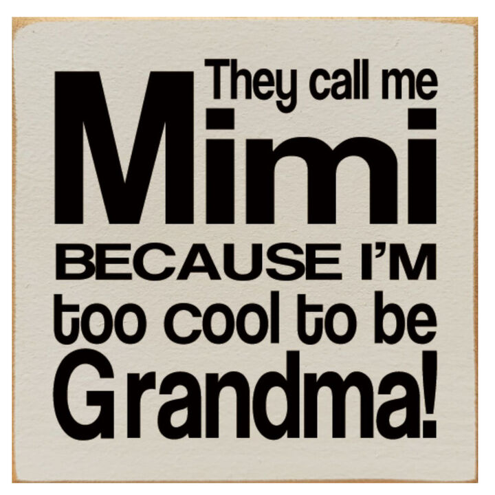 Solid Pine Mimi Quote Wall Sign for Home Decor and Grandparent Gift