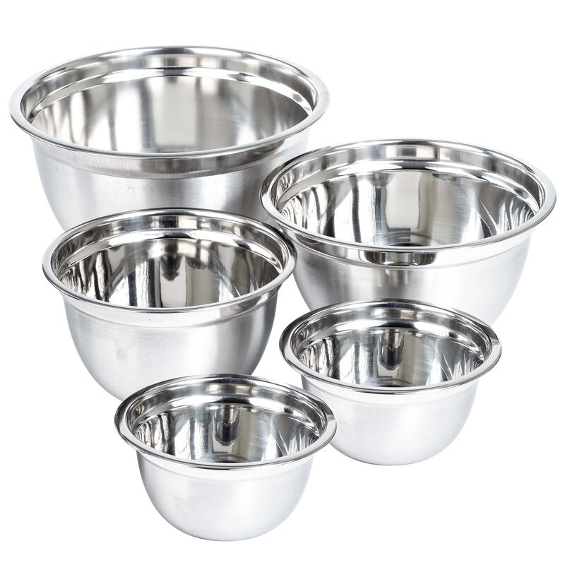 Stainless Steel Nested Mixing Bowls with Lids - Set of 5