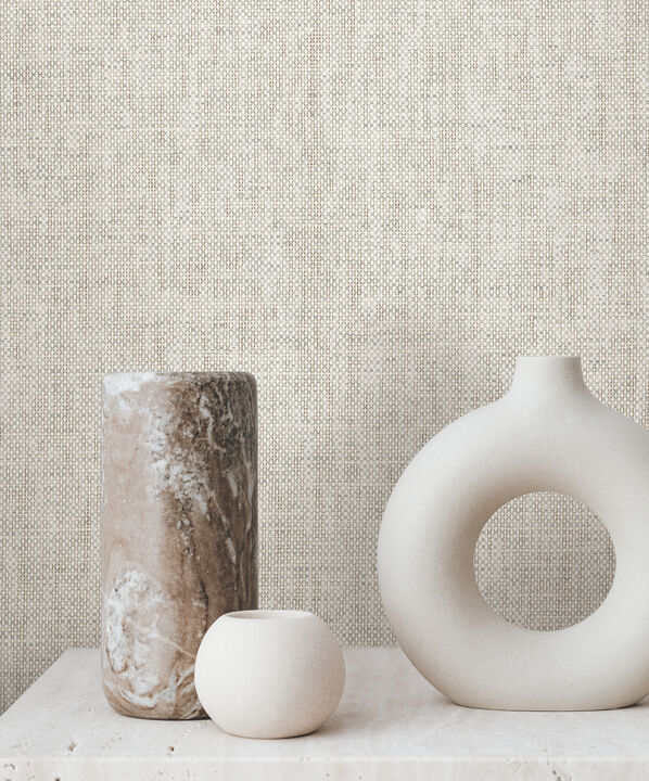 Edo Paperweave Smoke Wallpaper